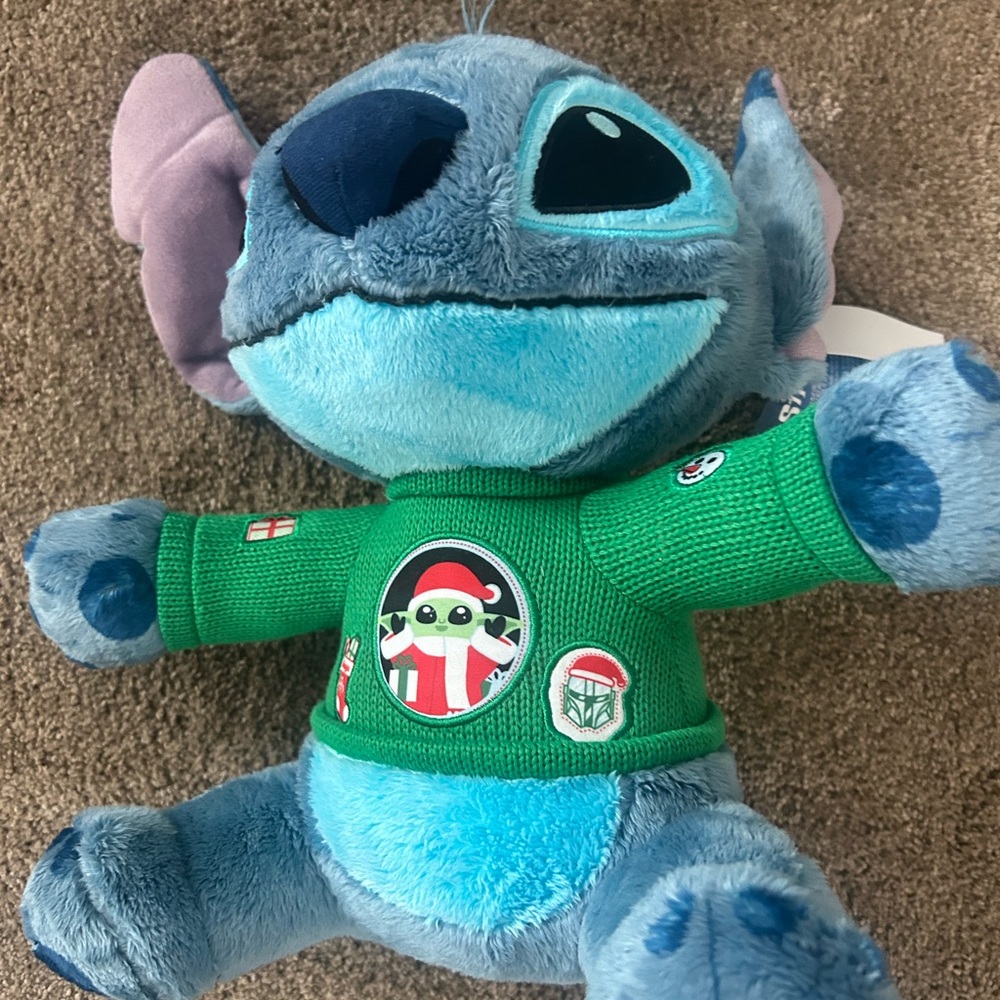 Star Wars Blue Plush with Green Sweater stitch